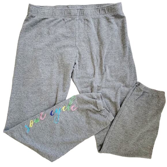 Monrow + Soulcycle Collab Grey Embroidered Joggers X Small - Picture 3 of 6